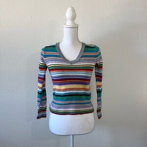 Old Navy Multicolor Striped Long Sleeve Tee
